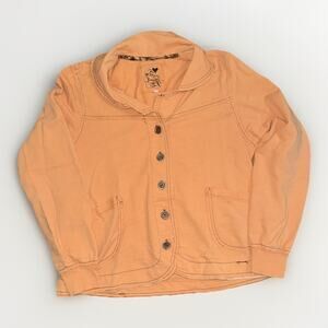 Produce Company Workwear Shirt Orange Medium 20x22 100% Cotton Made In USA